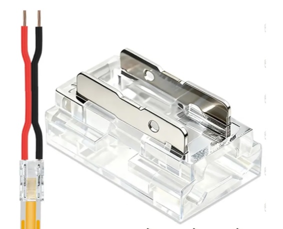 LAL- CONECTOR RECTO 2 VIAS TIRA LED COB E 8MM