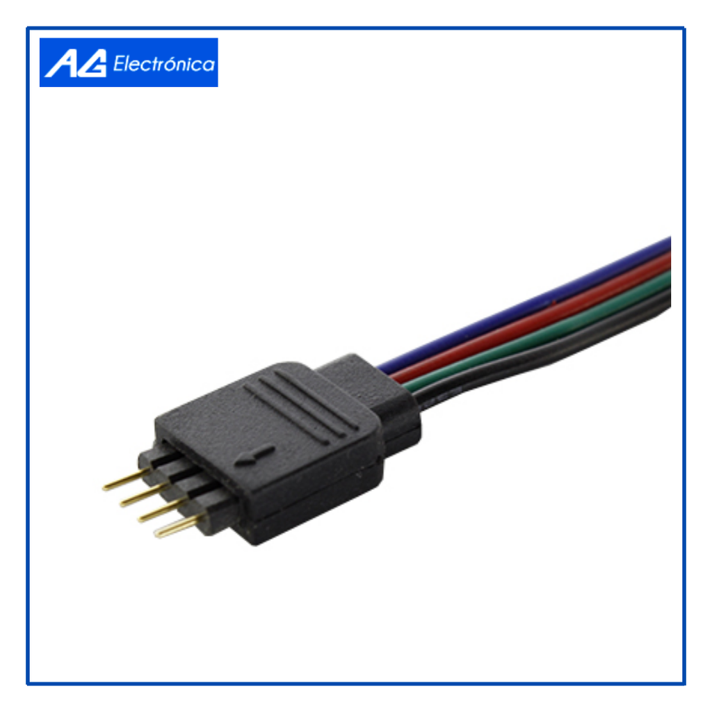 AGE- CONECTOR DE ALIMENTACIÓN 10MM 4 PINES P/TIRA RGB