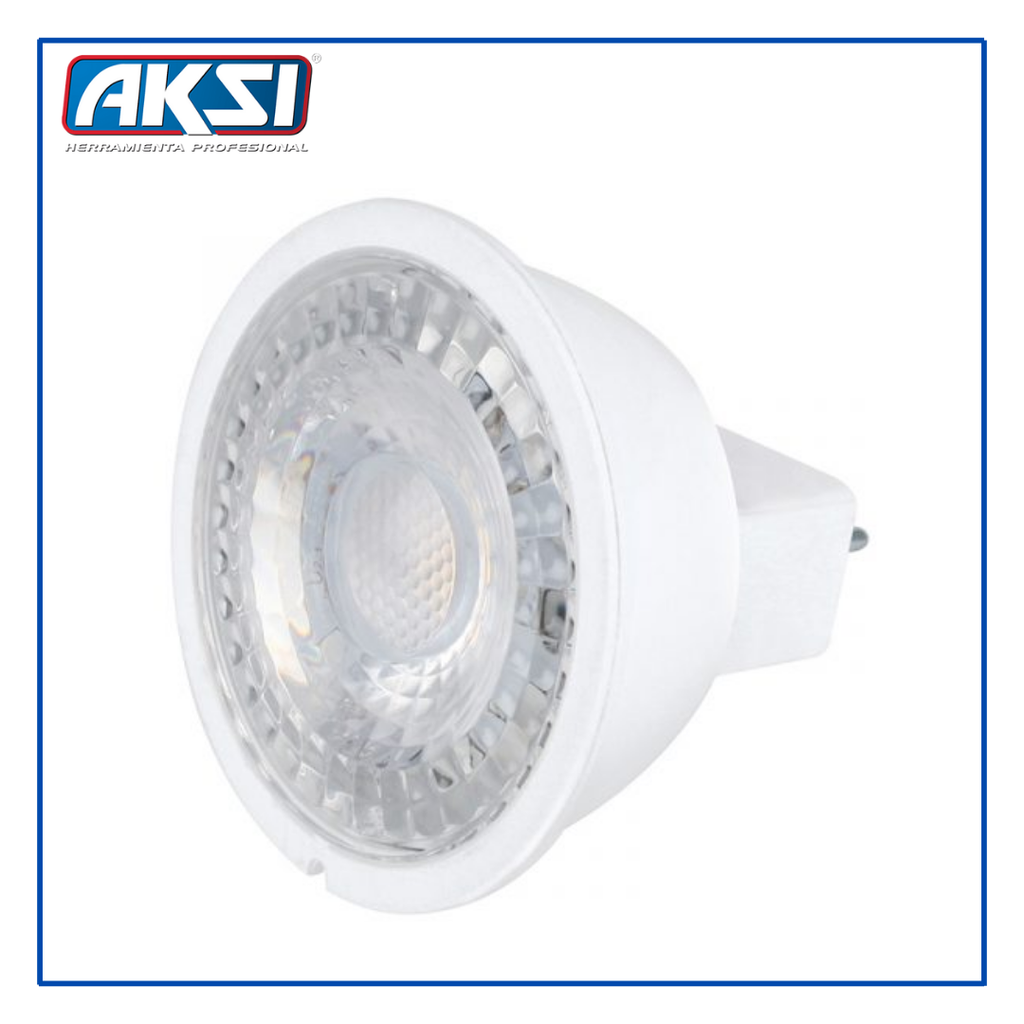 AKS- FOCO LED GU10 7W LUZ BLANCA - 127, CAJA COLOR