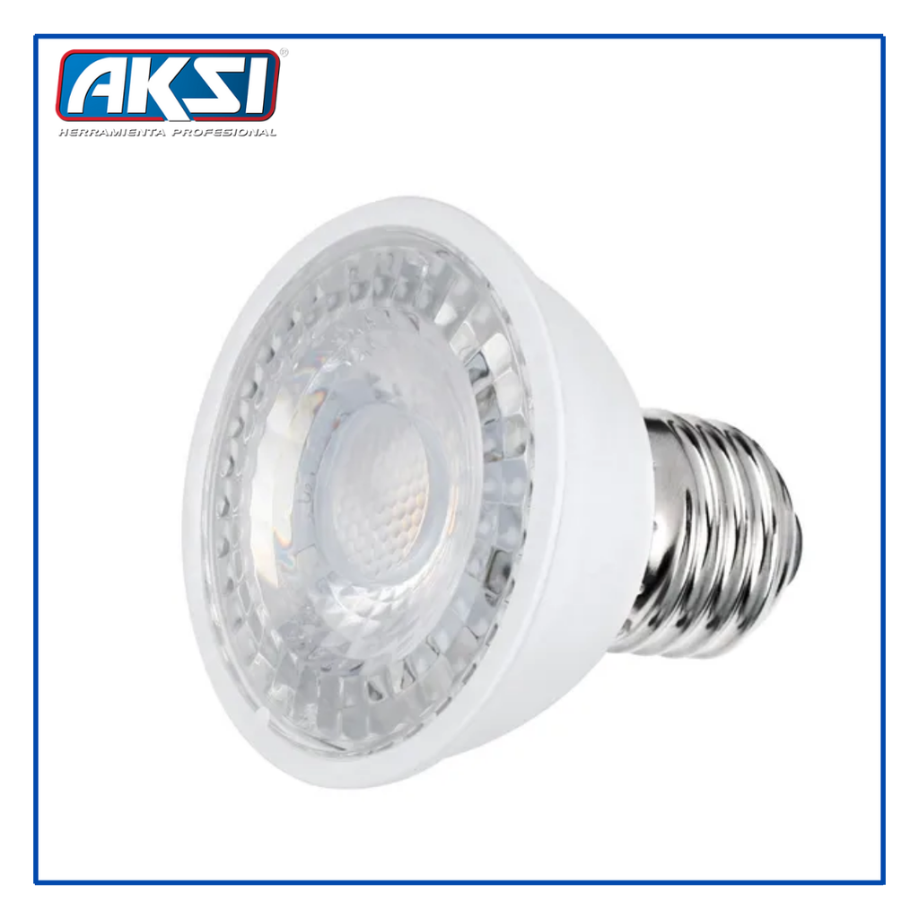 AKS- FOCO LED E27 7W LUZ BLANCA - 127V/ CAJA COLOR