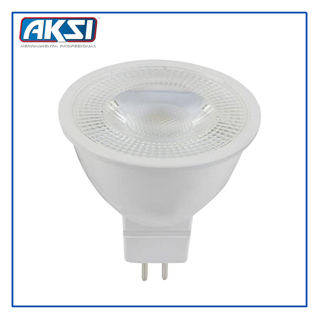 AKS- FOCO LED MR16 7W LUZ BLANCA - 127V, CAJA COLOR