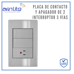 [APL-106] INN- PLACA 1 CONTACTO Y 2 INTERRUPTOR 3 VIAS