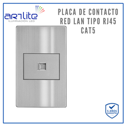 [APL-109] INN- PLACA CONTACTO RED LAN R45 CAT5 GRIS