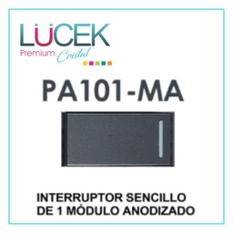 [PA101-MA] LCK- INTERRUPTOR SENCILLO DE 1 MÓDULO ANODIZADO