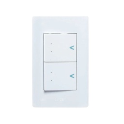 [BA09B] LCK- PLACA CON DOS INTERRUPTORES DE ESCALERA DE 1.5 MÓDULOS