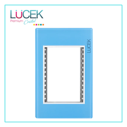 [PP030-KC] LCK- PLACA METÁLICA DE 3 MÓDULOS COLOR AZUL CIELO