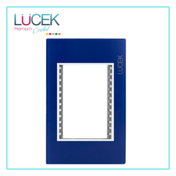 [PP030-KA] LCK- PLACA METÁLICA DE 3 MÓDULOS COLORS AZUL MARINO