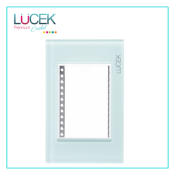 [PP030-CCB] LCK- PLACA METÁLICA DE 3 MÓDULOS CRISTAL VERDE