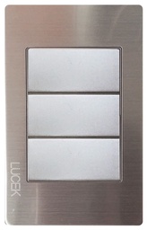 [BP1200-MP] LCK- PLACA METÁLICA CIEGA PLATEADO