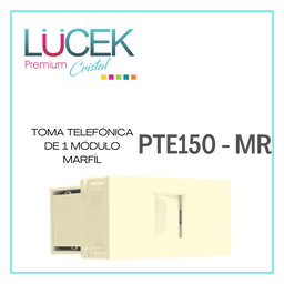 [PTE150-MR] LCK- TOMA TELEFÓNICA DE 1 MÓDULO MARFÍL