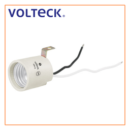 [46529] TRU- PORTALÁMPARA DE PORCELANA, SOPORTE TIPO ESCUADRA, VOLTECK