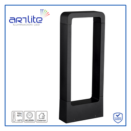 [ADE-307] INN- LUMINARIA LED RECTANGULAR SOBREPONER ALUMINIO NEGRO EXTERIOR BLANCO FRÍO