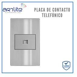 [APL-108] INN- PLACA CONTACTO TELÉFONO ACERO INOX GRIS