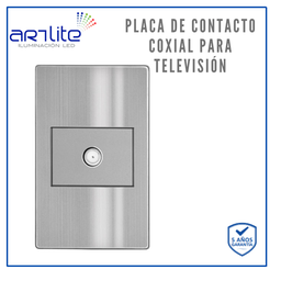 [APL-110] INN- PLACA CONTACTO TELEVISION ACERO INOX GRIS