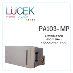 [PA103-MP] LCK- INTERRUPTOR DE ESCALERA DE 1 MÓDULO PLATEADO