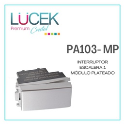 [PA103-MP] LCK- INTERRUPTOR DE ESCALERA DE 1 MÓDULO PLATEADO