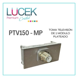 [PTV150-MP] LCK- TOMA DE TELEVISIÓN 1 MÓDULO PLATEADO