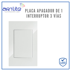 [APL-201] INN- PLACA APAGADOR 1 INTERRUPTOR 3 VÍAS BCO