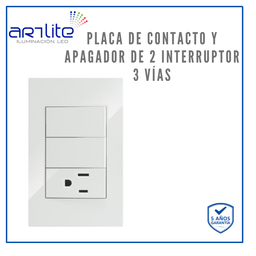 [APL-206] INN- PLACA 1 CONTACTO Y 2 INTERRUPTOR 3 VIAS