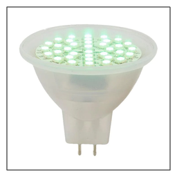 [LA-317] GEO- MR16 18 LEDS VERDE C/CUBIERTA