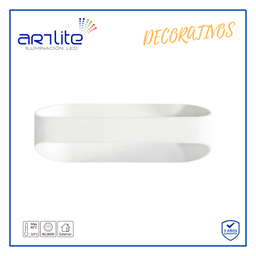 [ADE-007] INN- LUMINARIA PARED ÓVALO BLANCO EXTERIOR BLANCO FRÍO 12W