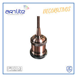 [ADE-603] INN- COLGANTE VINTAGE BULBO E26 COBRE ANTIGUO