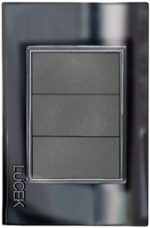 [BP1200-CEN] LCK- PLACA CIEGA CRISTAL NEGRO ESPEJO