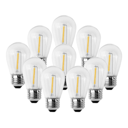 [122212x10] FULL- 10pz Foco Vintage 1w Luz Cálida Rosca Normal E26 - E27 S14