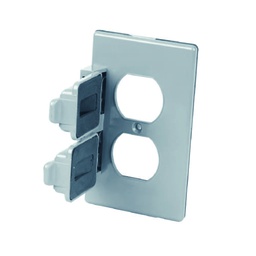 [117272] AKS - Placa para intemperie plástica Contacto duplex
