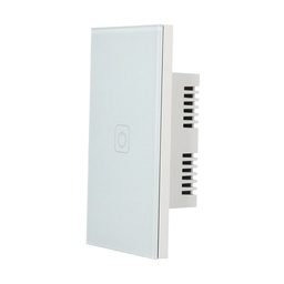 [124901] AKS - PLACA INTERRUPTOR APAGADOR INTELIGENTE WIFI BLANCO, 1 APAGADOR.