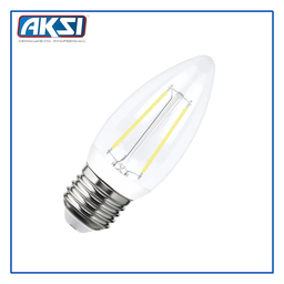 [115535] AKS- FOCO LED FILAMENTO VELA 4W LUZ CÁLIDA E12