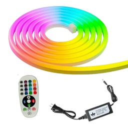 [DD-13V-0008-07A-5M-12V] ILV - MANGUERA NEON RGB 5m 10mm + CONTROLADOR + FUENTE