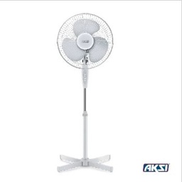 [127301] AKS -  VENTILADOR DE PEDESTAL BLANCO 3 VELOCIDADES 16" OSCILATORIO 50W