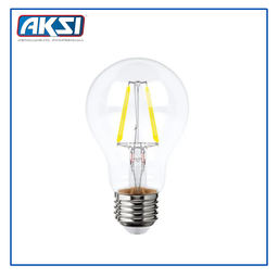 [115596] AKS- FOCO LED FILAMENTOS A19 8W LUZ CÁLIDA, CAJA COLOR
