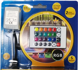 [DD-06V-0010-07A-TLED] ILV- TIRA 5m RGB 5050 SIN CONTROLADOR