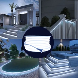 [DD-14V-0008-01A-25M] ILV- MANGUERA NEON 2835 25M LUZ BLANCO FRIO CON CONECTOR