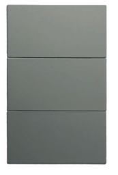 [APL-403] INN - PLACA LUXURY APAGADOR DE 3 INTERRUPTORES 3 VÍAS COLOR GRIS OXFORD