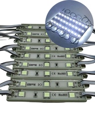 [M3-BFx100] 100pz Modulo De 3 Led 12v 5054 12v Alto Brillo Blanco frío