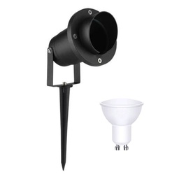 KIT- LUMINARIA DE JARDÍN ESTACA EXT GU10 C FOCO LED 5w ó 7w