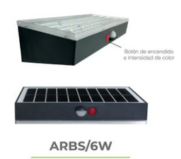 [ARBS/6W] GEO - LUMINARIO ARBOTANTE  SOLAR GRIS  6W BF