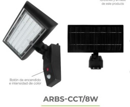 [ARBS-CCT/8W] GEO - LUMINARIO ARBOTANTE  SOLAR GRIS  8W BF