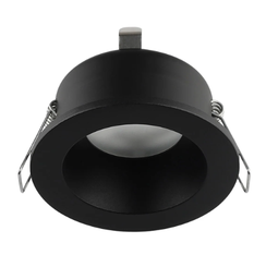 [ADE-116] INN- EMPOTRABLE ARO METÁLICO FIJO PROFESIONAL NEGRO EXTERIOR IP65 BASE GU10