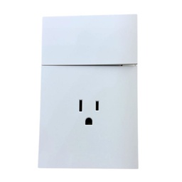 [APL-705] INN - PLACA LUXURY CONTACTO SENCILLO Y APAGADOR DE 1 INTERRUPTOR 3 VIAS COLOR BLANCO