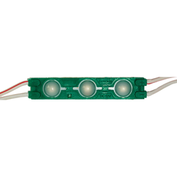 [ML3-VDx10] 10pz MÓDULO 3 LEDS C/ LUPA 2835 12v VERDE