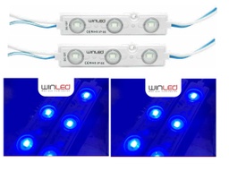 [WMO-010x10] 10pz - MÓDULOS DE 3 LED SMD 2835 12v EXTERIOR AZUL
