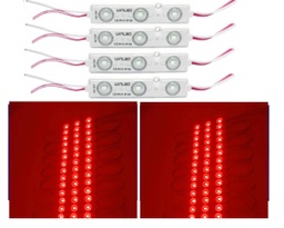 [WMO-011x10] 10pz MÓDULOS DE 3 LED SMD 2835 12v EXTERIOR ROJO
