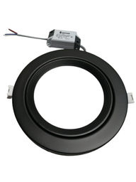 [LR-LEDN/12Wx10] 10pz Luminaria Para Bote O Plafón 12w Negro B. Frio