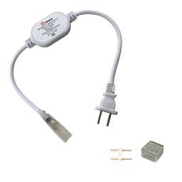 [CONMA110] GX- CABLE DE PODER P/ MANGUERA LED 6mm 110V 5A C/ PIN Y TERMINADOR