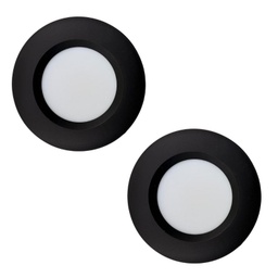 [ADO-104] INN- EMPOTRABLE REDONDO BOTE O PLAFON NEGRO 12W 3 TONOS CCT