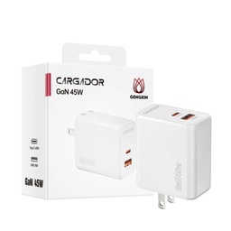 [C45AB] GX- CARGADOR 45W BLANCO TIPO C Y USB